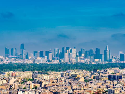 Skyscrapers of the Paris financial center
