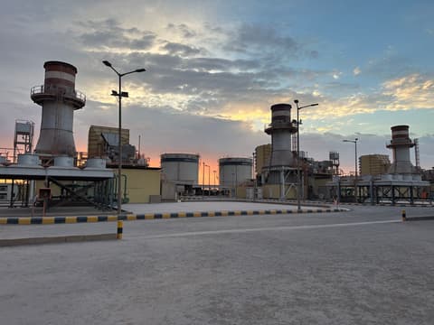 Industrial plant at sunrise